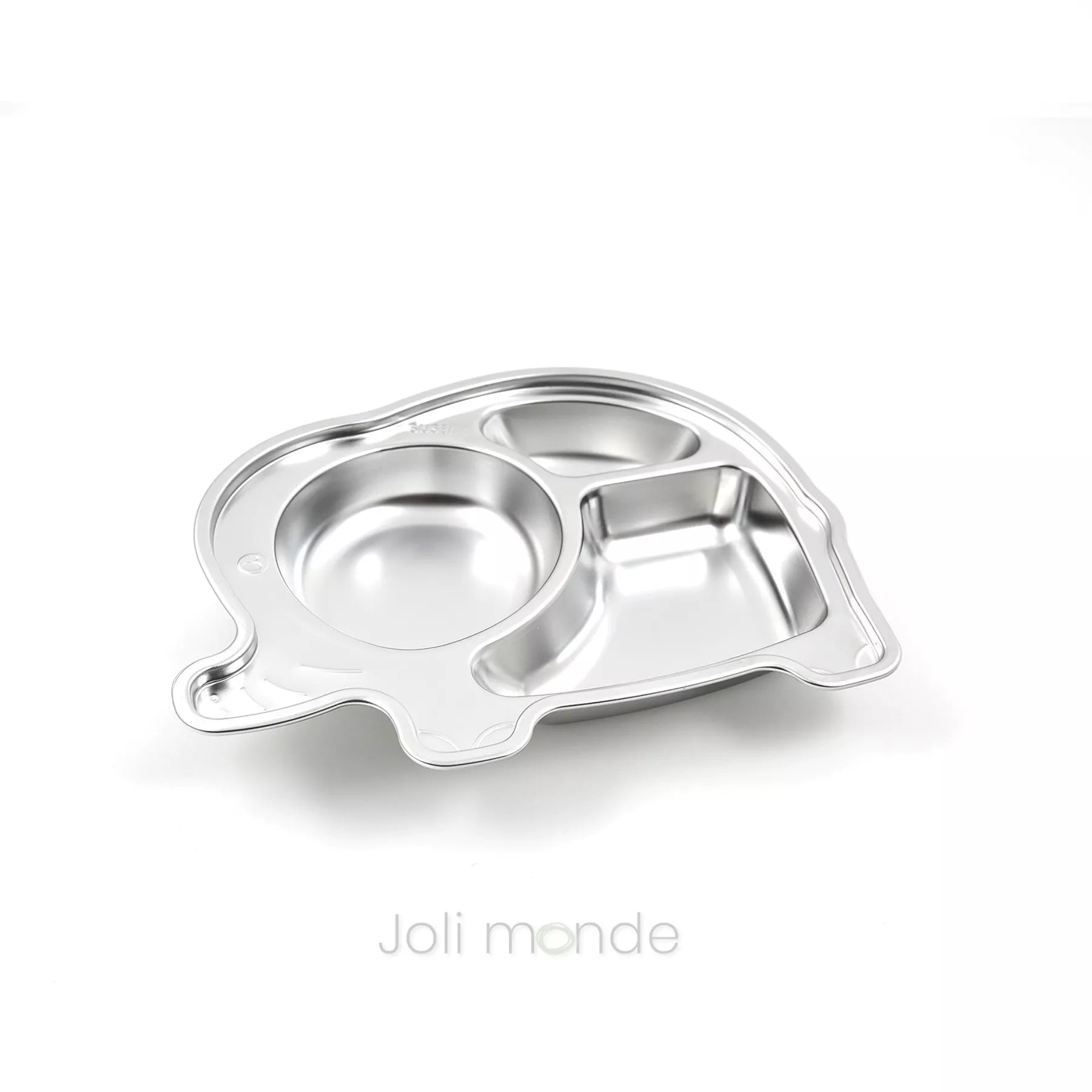 Assiette compartimentée en inox "Éléphant"