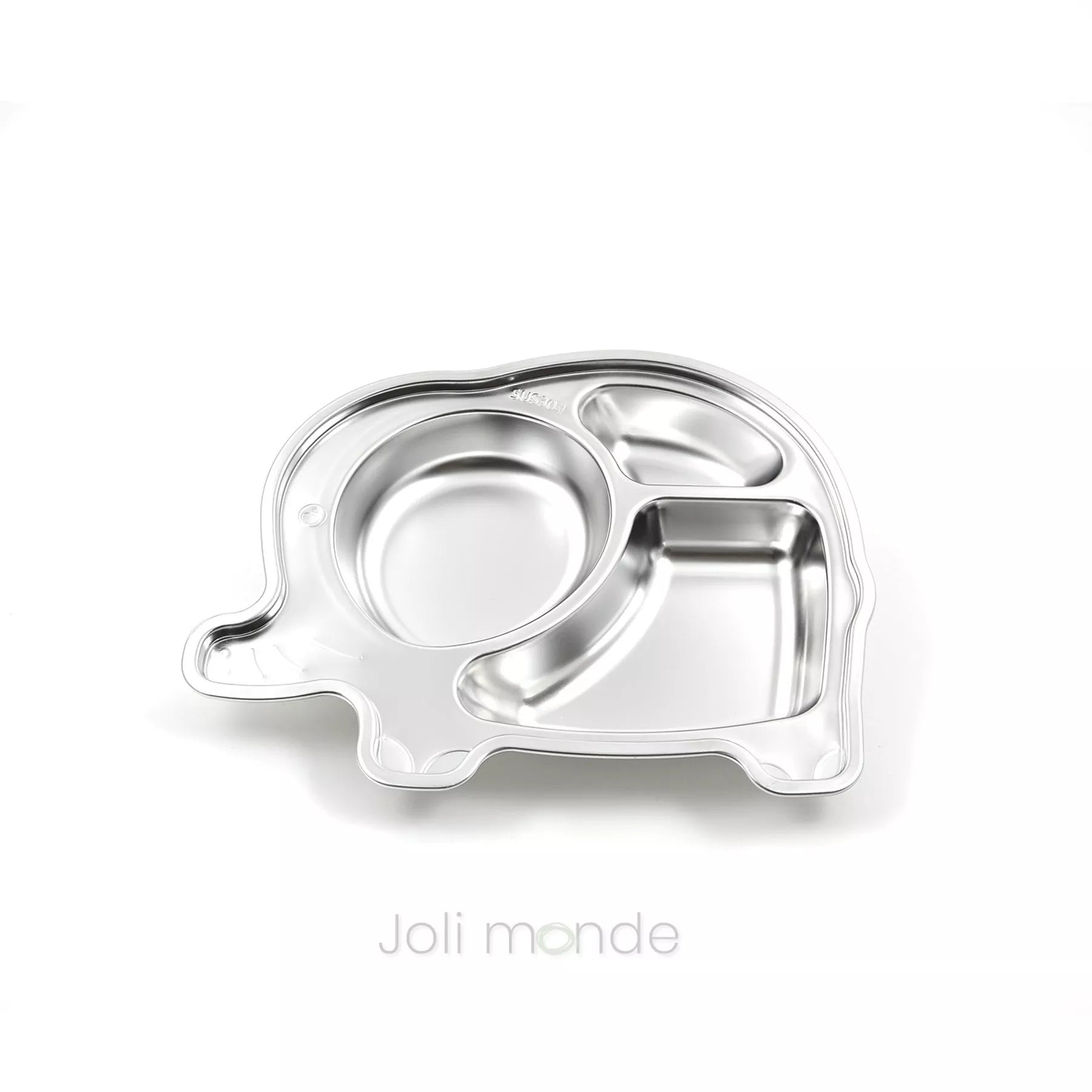 Assiette compartimentée en inox "Éléphant"