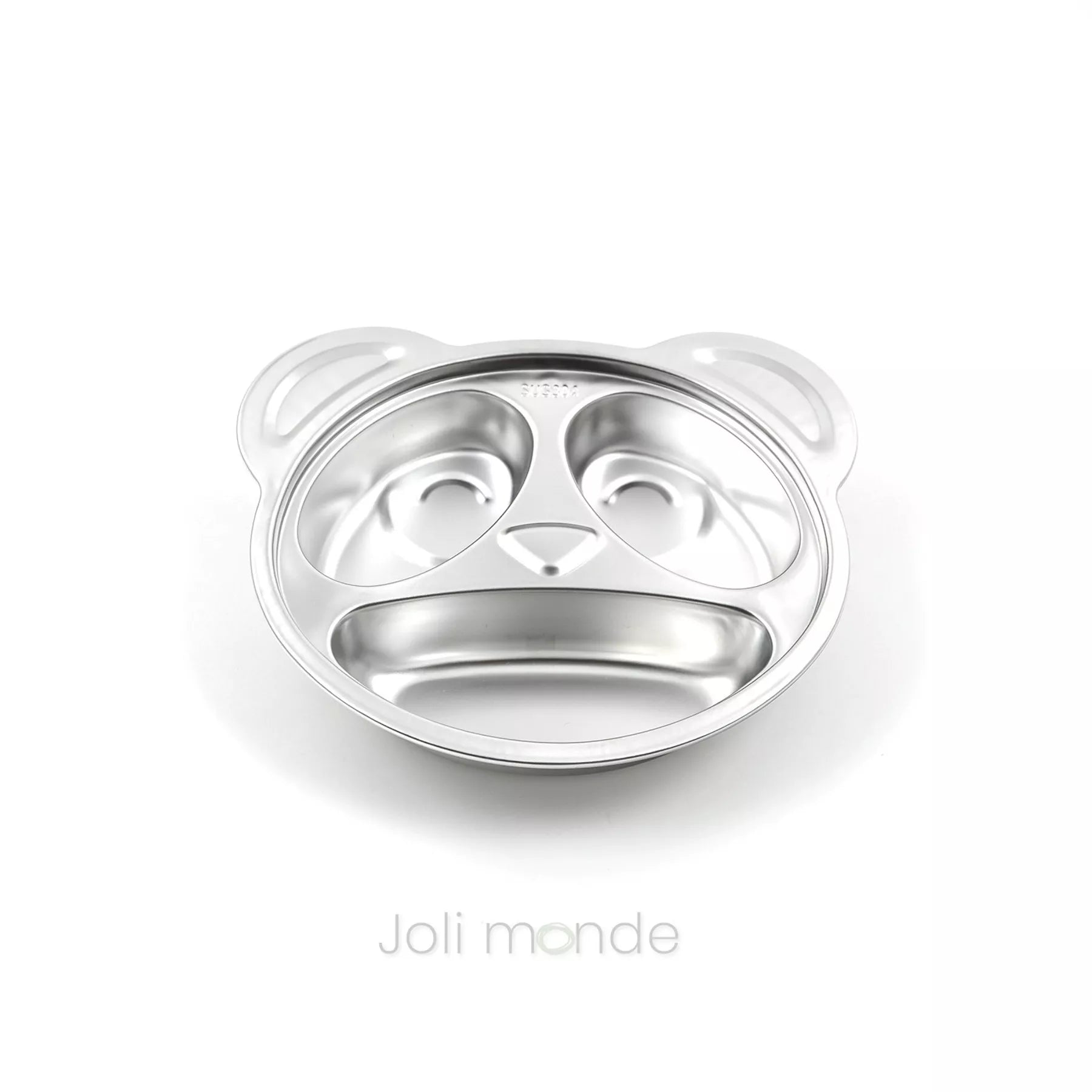 Assiette compartimentée en inox "Panda"