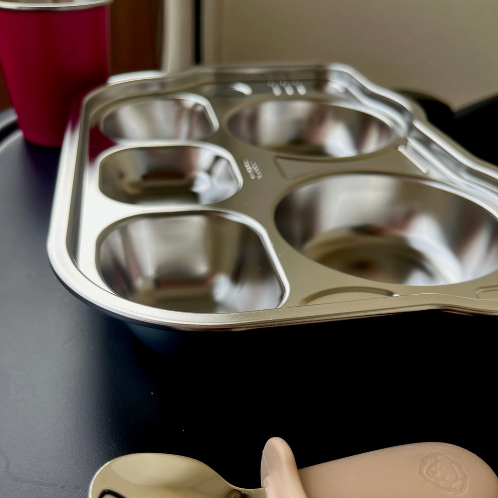 Assiette compartimentée en inox | Bus