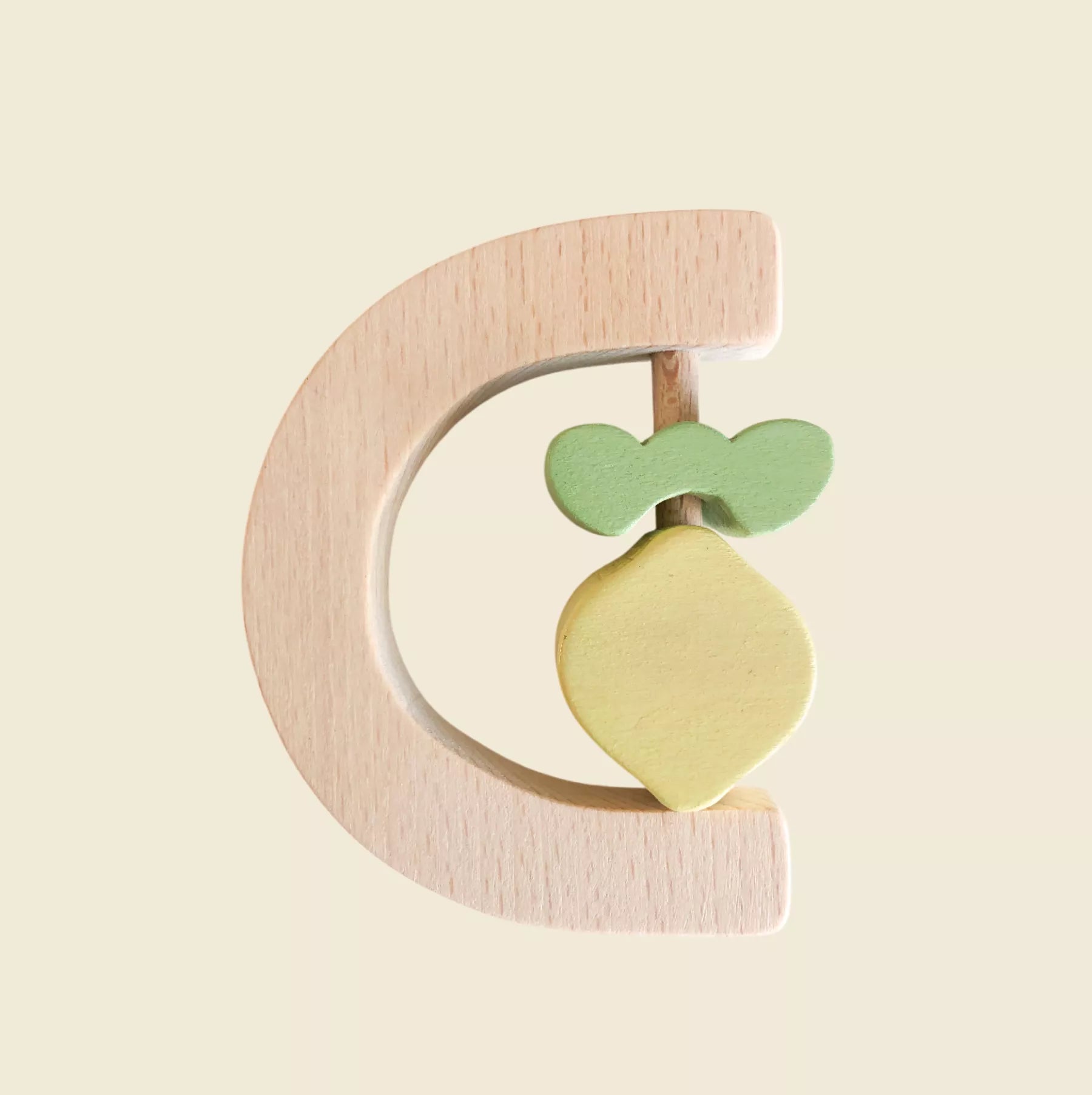 Hochet en bois | Citron