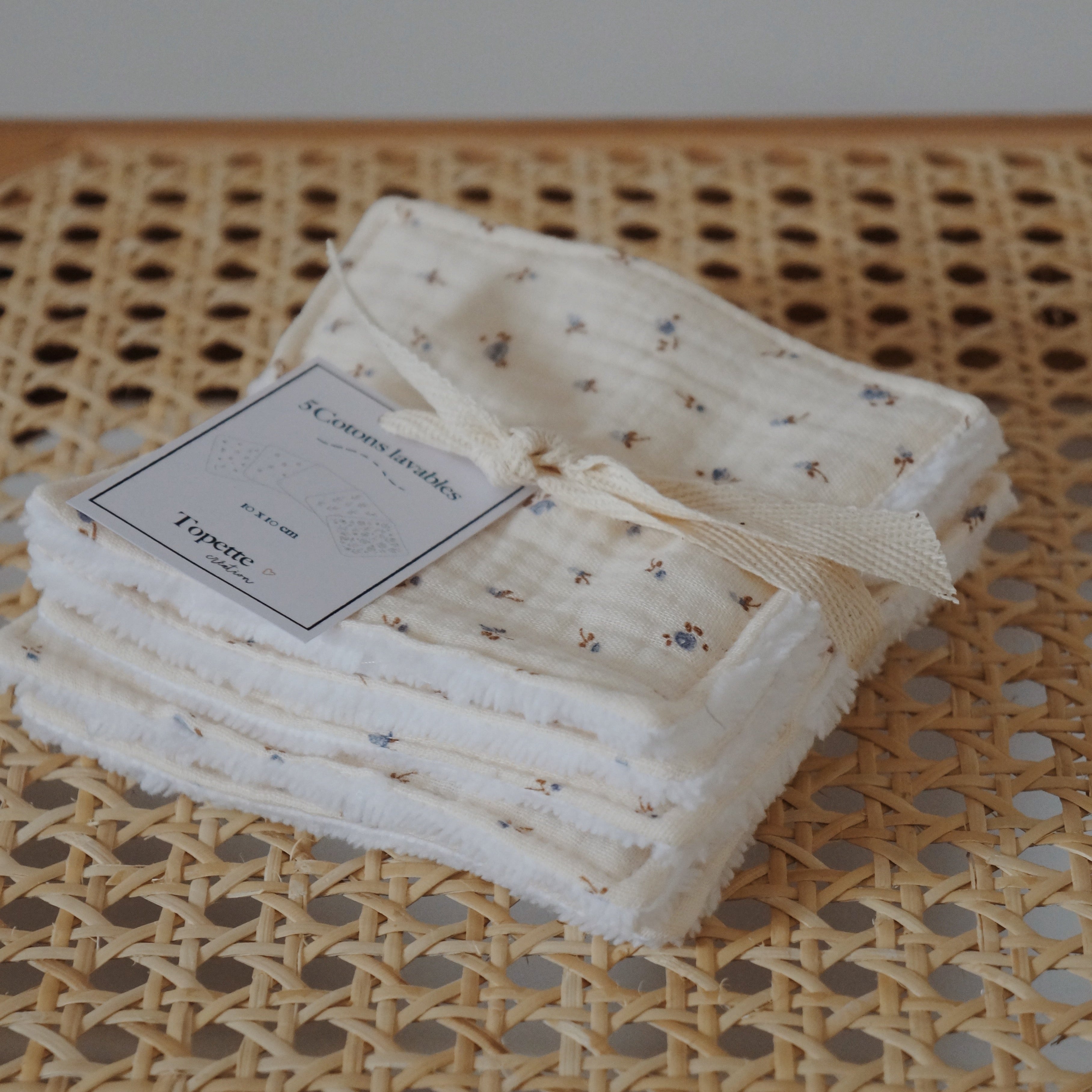 Lot de 5 carrés de coton lavables | Bloom