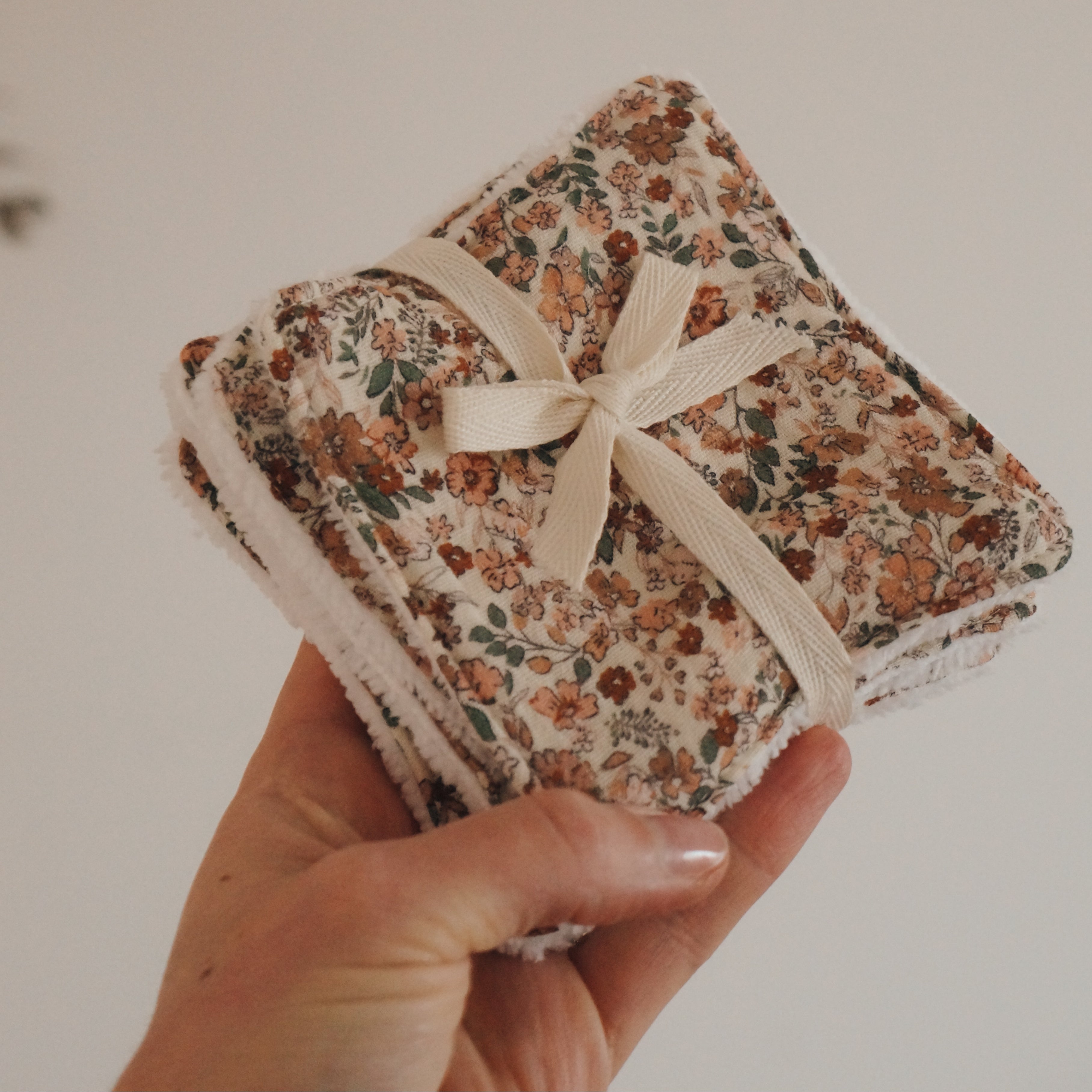 Lot de 5 carrés de coton lavables | Liberty