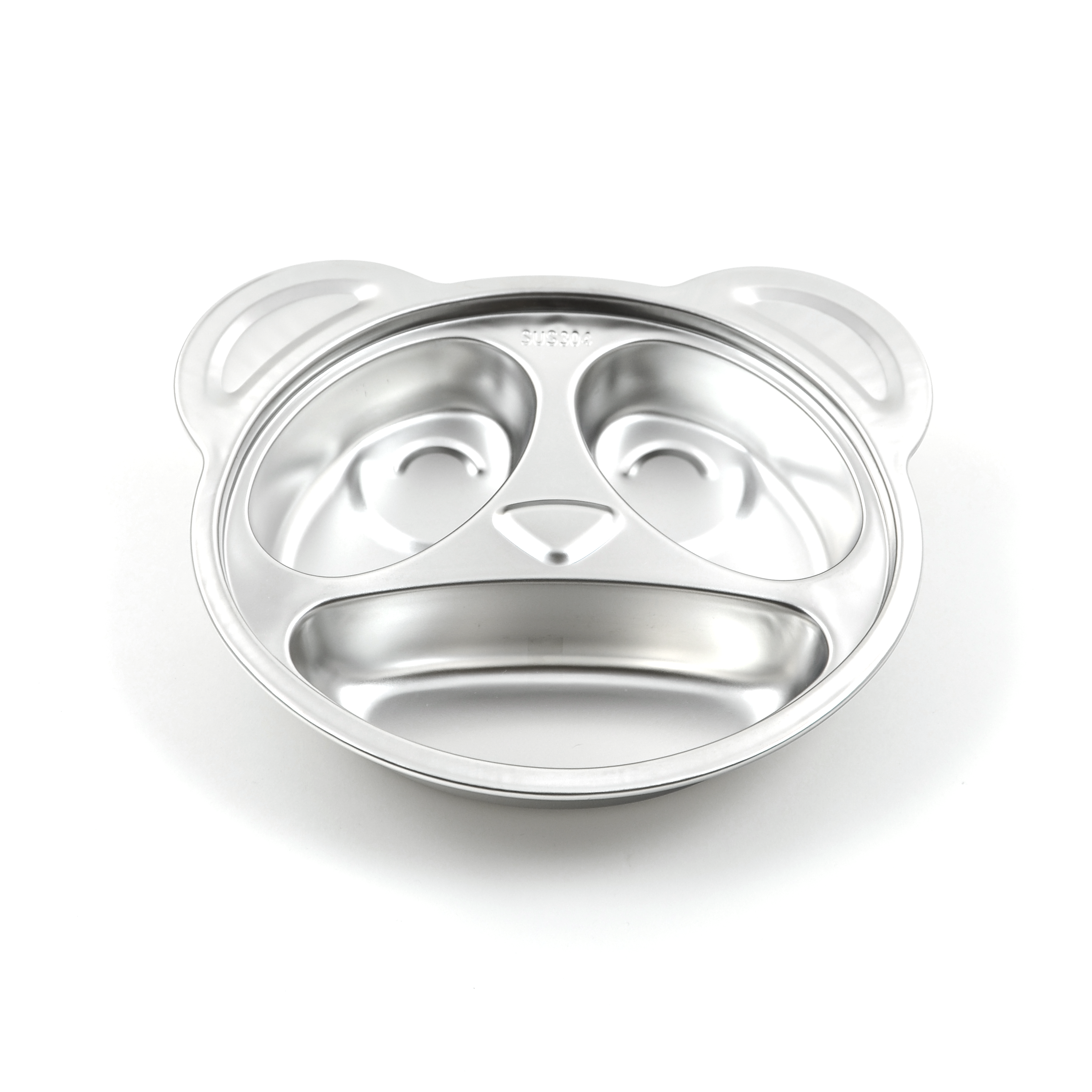 Assiette compartimentée en inox | Panda