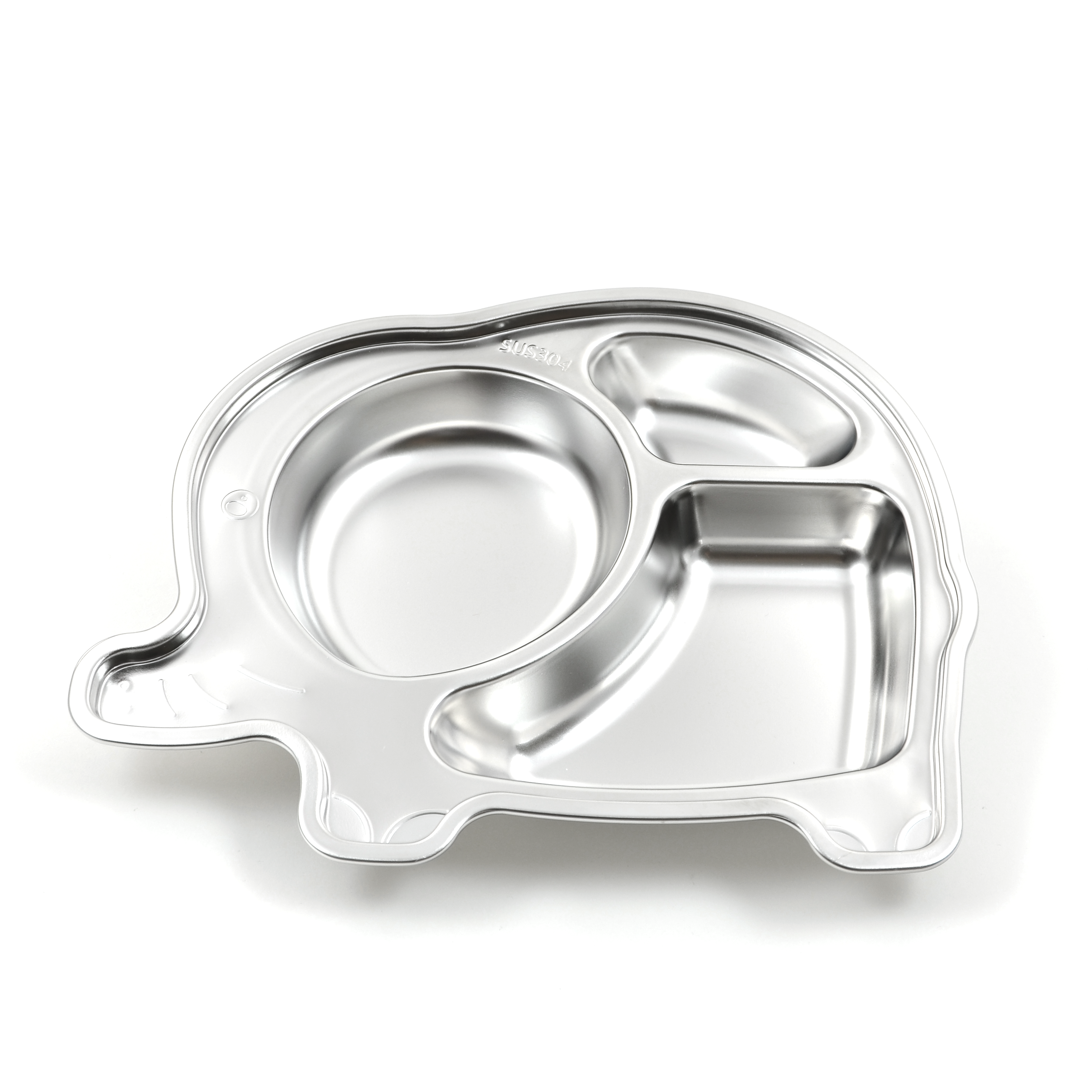 Assiette compartimentée en inox | Éléphant