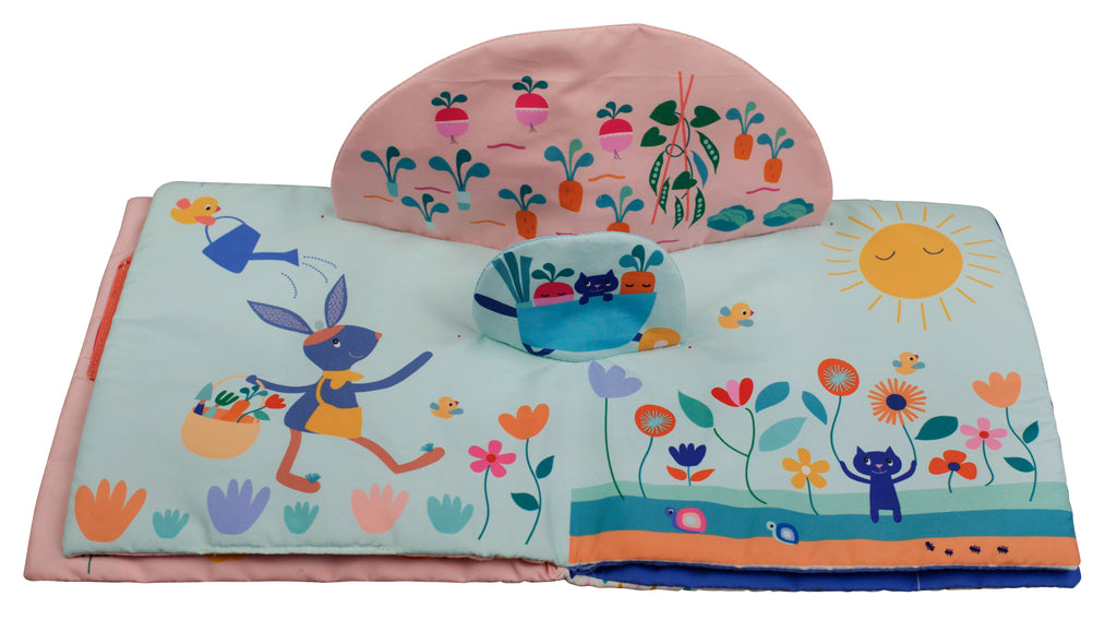 Livre d'éveil pop-up en tissu | Gabin Lapin