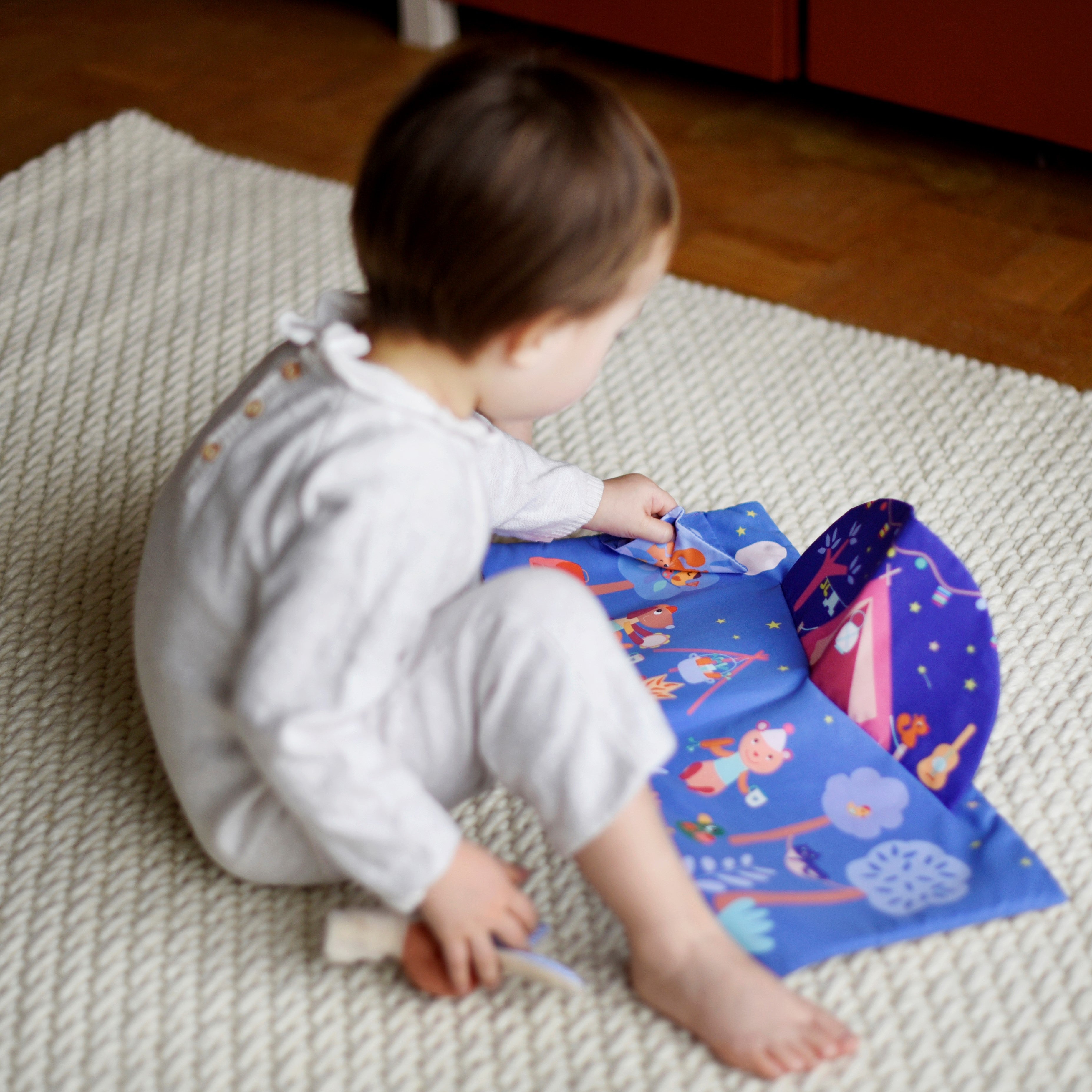 Livre d'éveil pop-up en tissu | Gabin Lapin