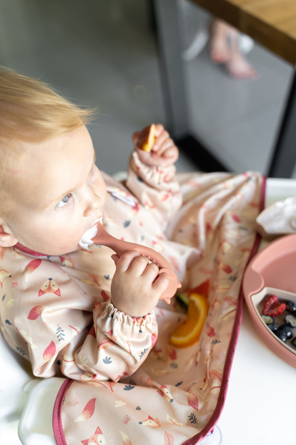 Bavoir manches longues à ventouse | Renard