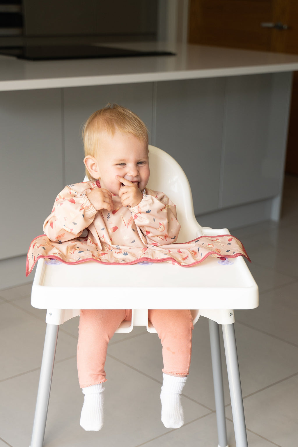 Bavoir manches longues à ventouse | Renard