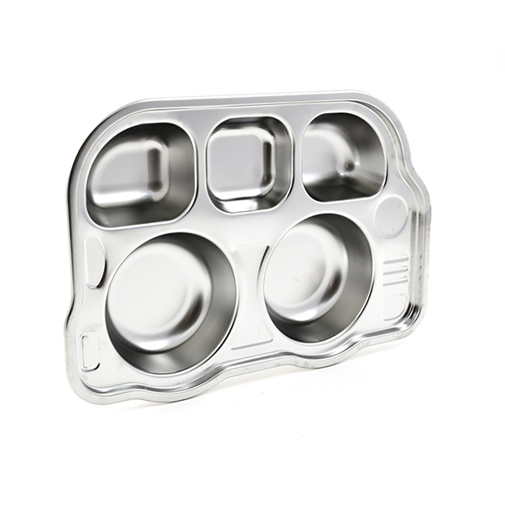 Assiette compartimentée en inox | Bus