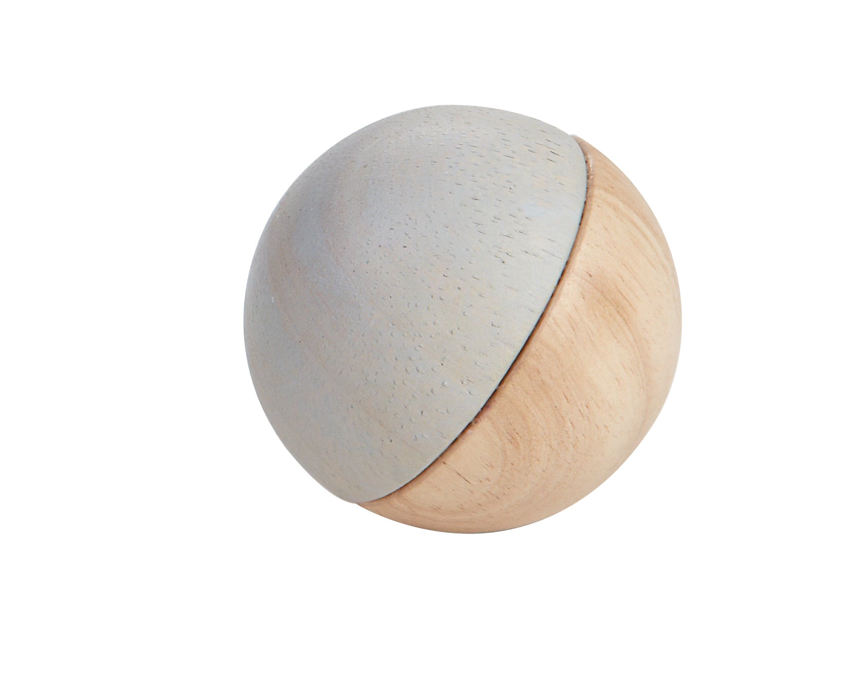 Hochet triangle en bois avec boule à grelot