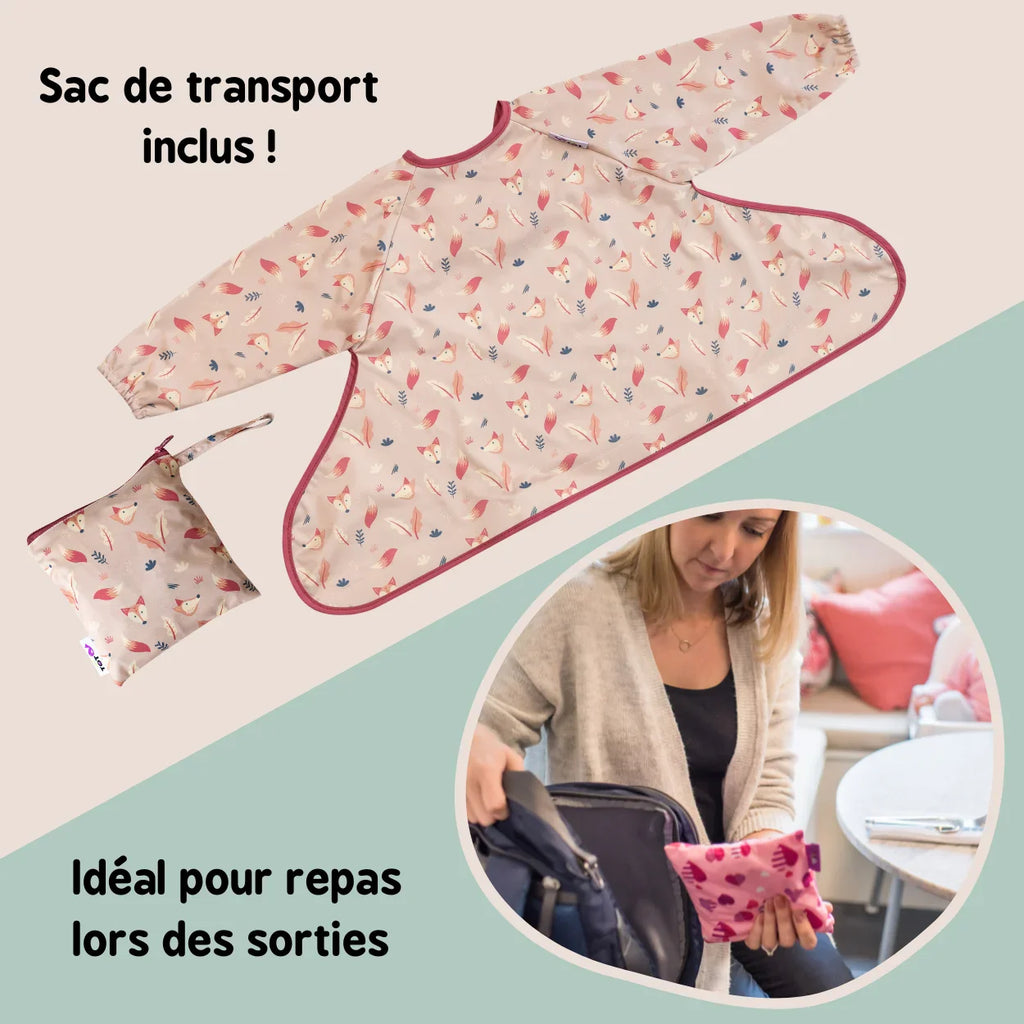 Bavoir manches longues à ventouses | Fruits