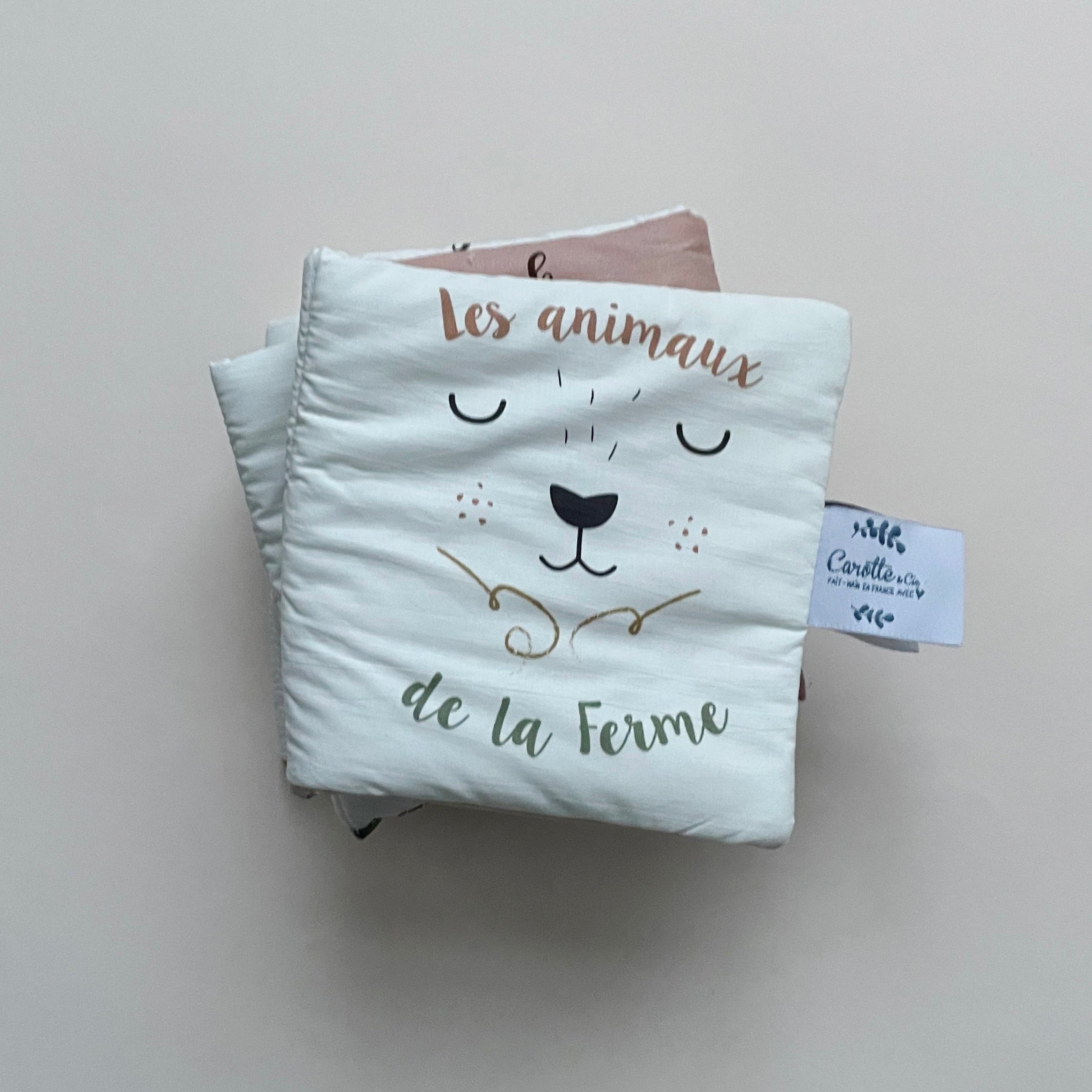 Livre d'éveil en coton bio | Les Animaux de la Ferme