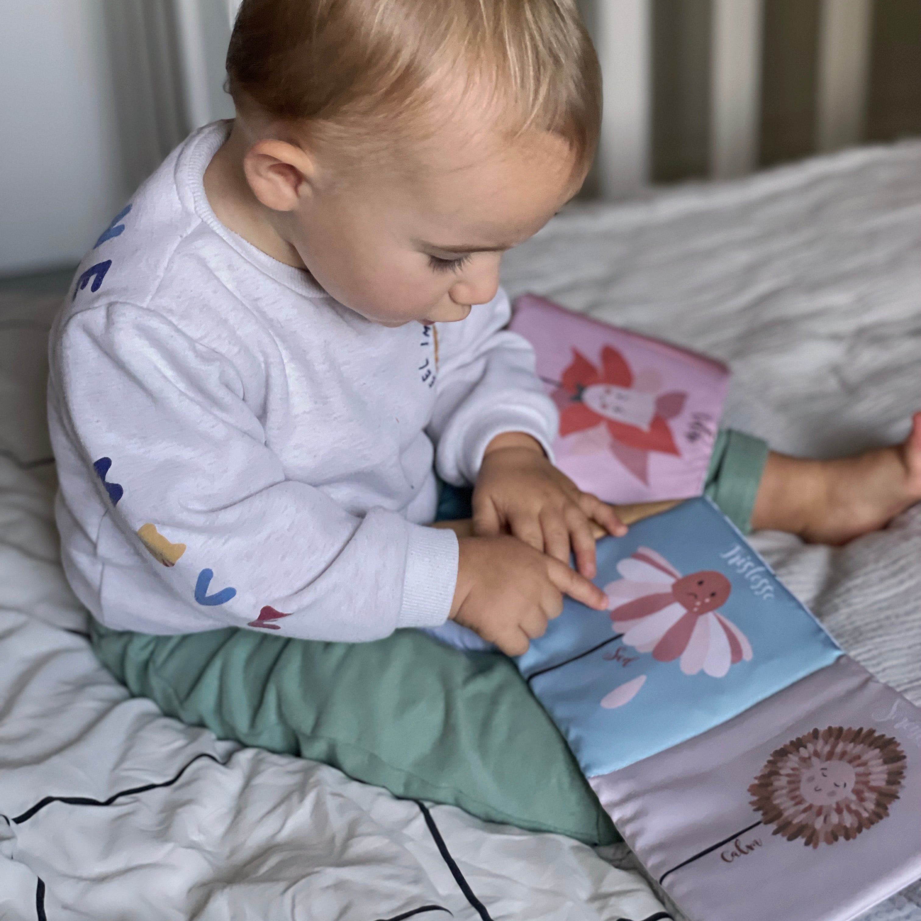 Livre d’éveil en coton bio | Le Jardin des émotions