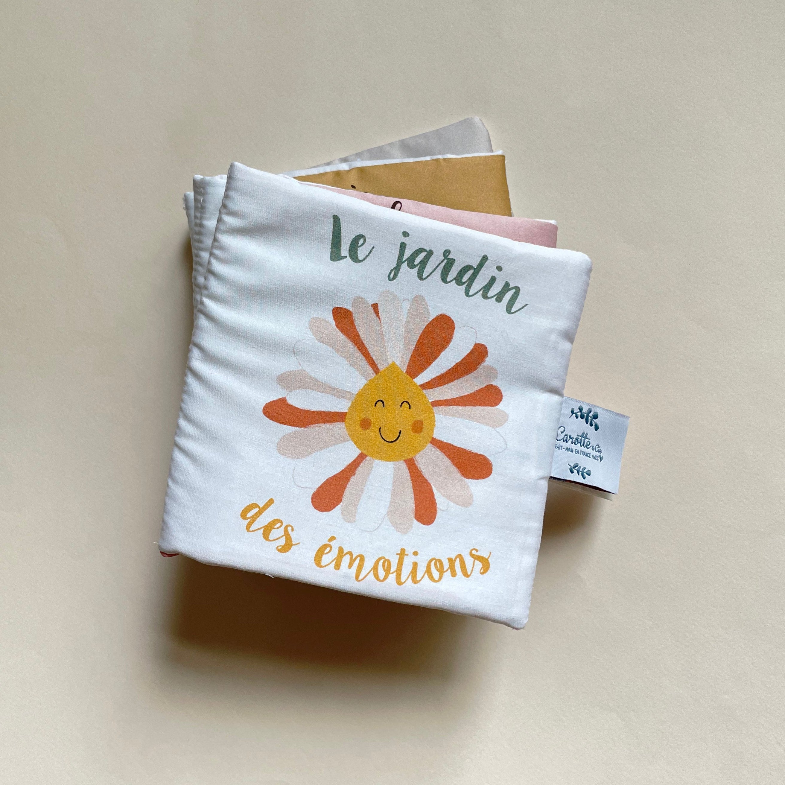 Livre d’éveil en coton bio | Le Jardin des émotions