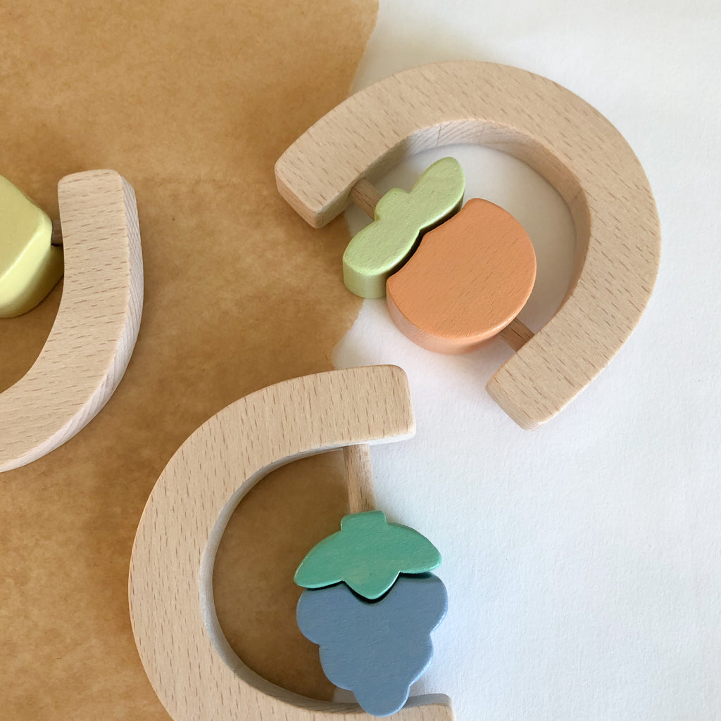 Hochet en bois | Orange